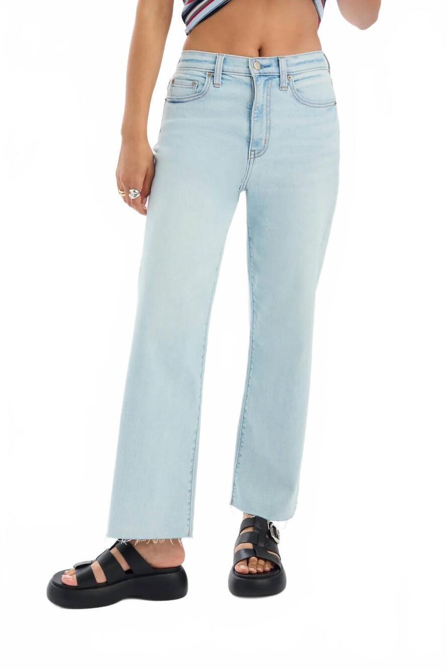 NEW DAZE pleaser high rise wide ankle length jeans in detour